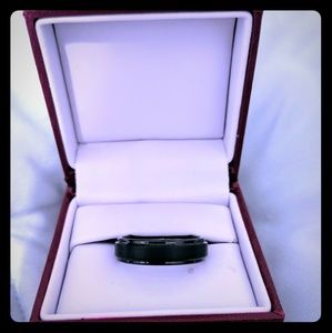 Helzberg Diamond Men's Black Tungsten Wedding Ring